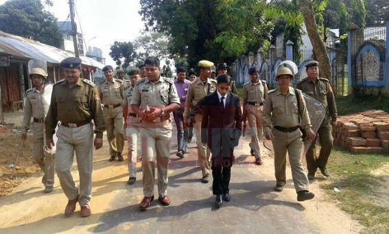 Sabroom Court Justice reels user CPI-M cadres fear, enter court with massive security Sabroom Court Justice reels user CPI-M cadres fear, enter court with massive security